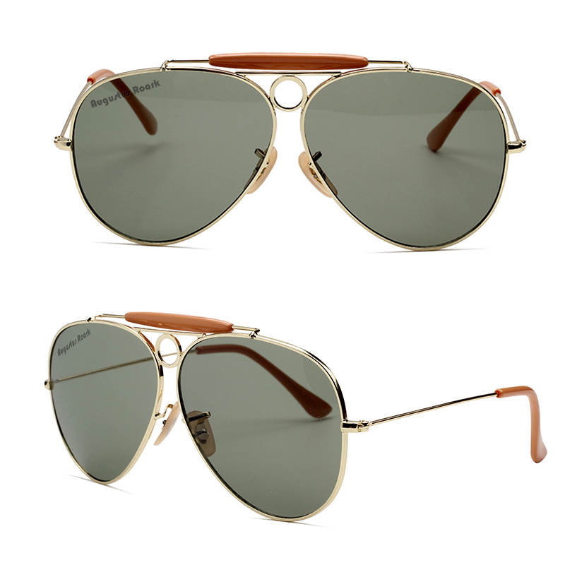 Aviator Sunglasses - With Vanity Bullet Hole in Center